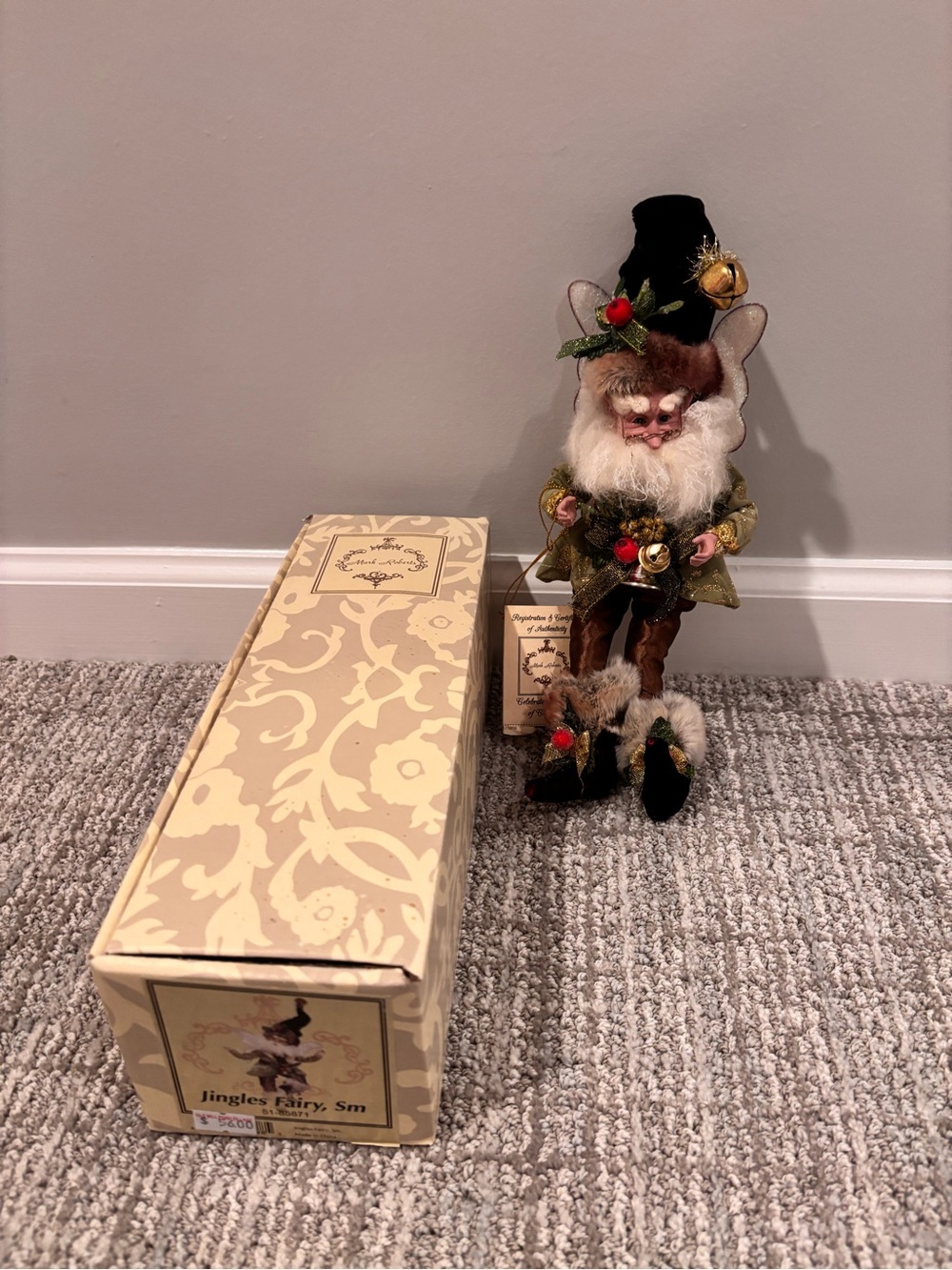 Mark Roberts small "Jingles Fairy" collectible figurine in box